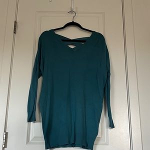 Woven Heart Blue Sweater Dress Size XL